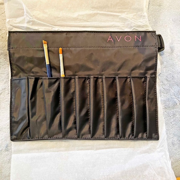 MAKEUP BRUSH HOLDER BELT BAG, 10 POCKETS, AVON, PRACTICAL, POUCHES FOR BRUSHES, - Picture 1 of 6